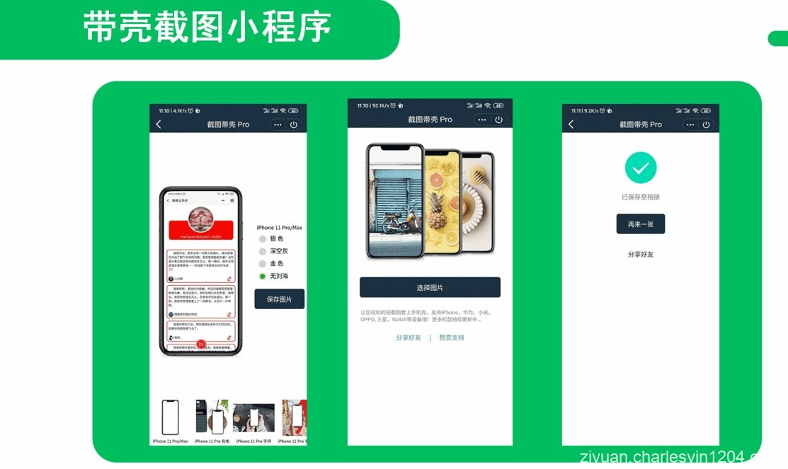 带壳截图小程序完整源码 小程序源码
