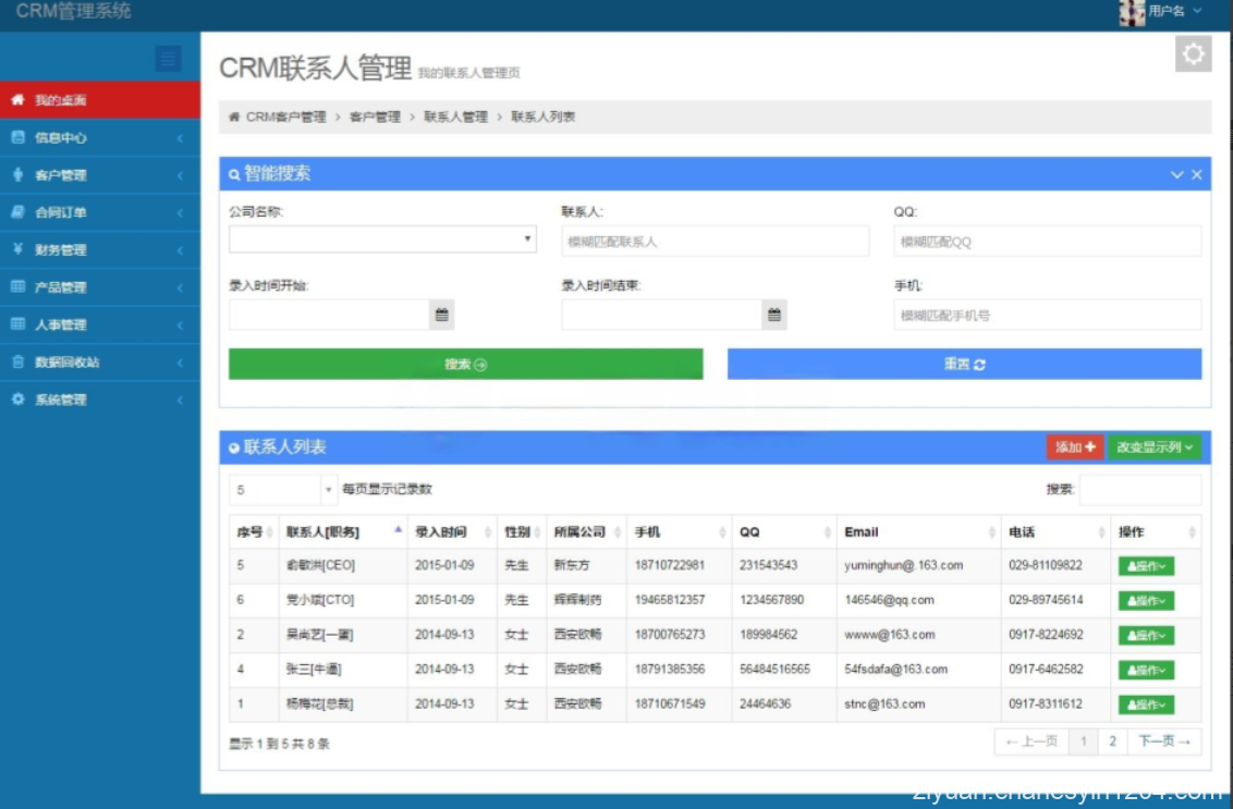 Thinkphp企业客户关系管理CRM系统源码